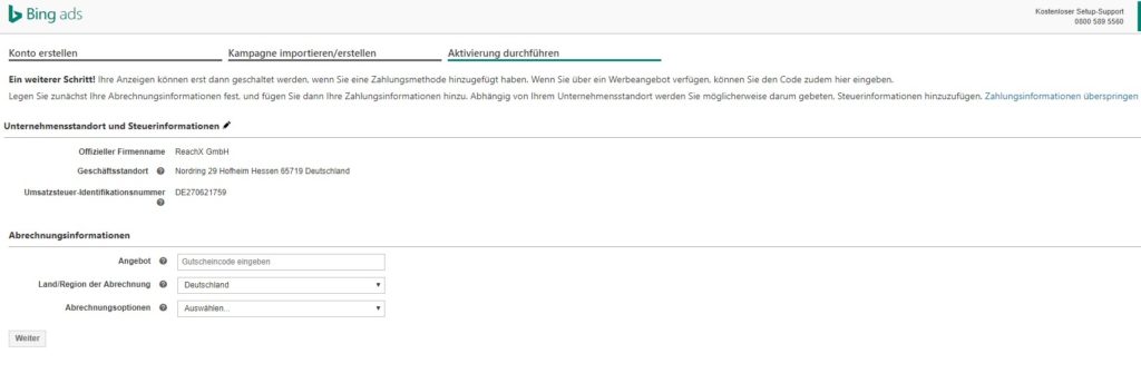 Wie Google bietet natürlich auch Bing Gutschein-Codes für Neustarter an.